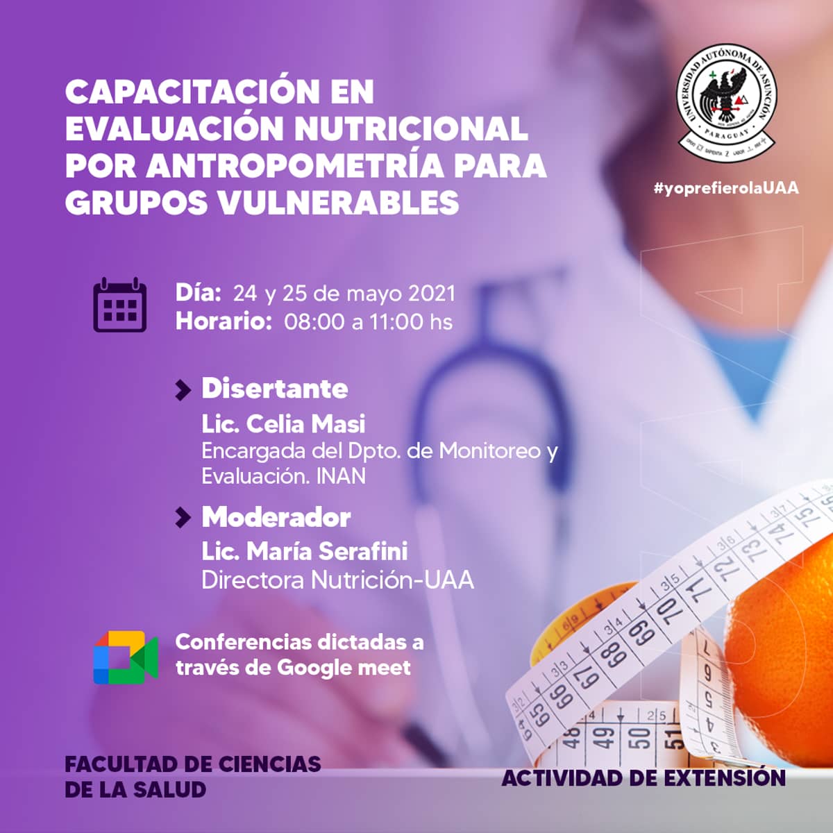 Capacitación en evaluación nutricional por antropometría para grupos vulnerables