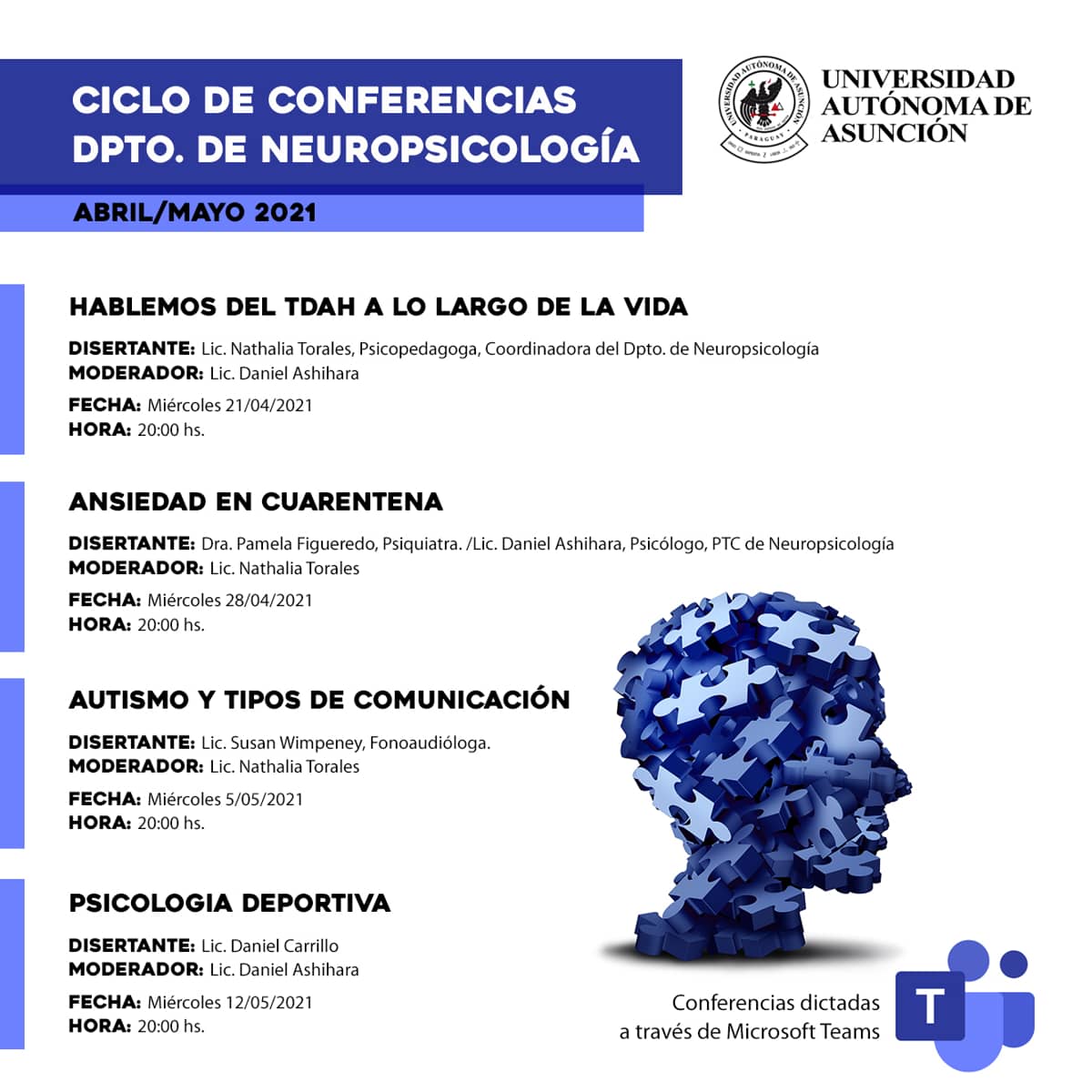 Ciclo de Conferencias de Neuropsicología