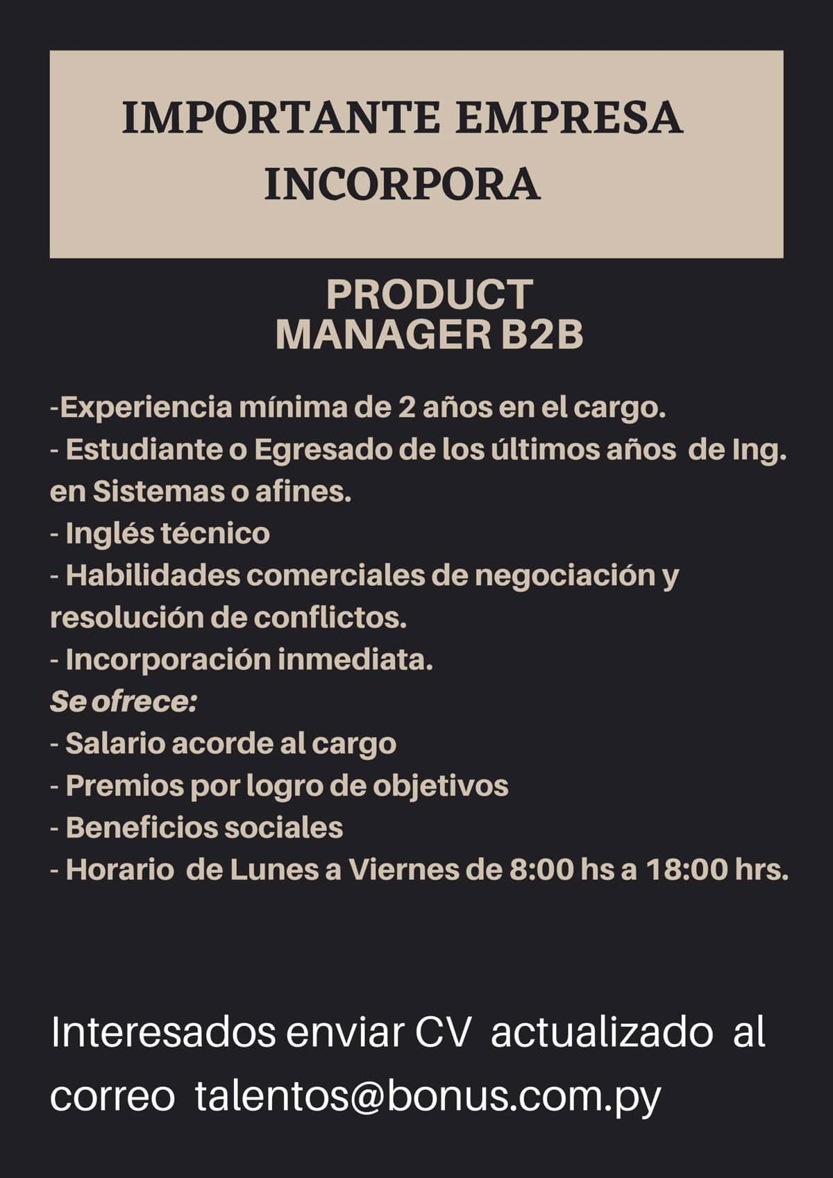 Product Manager B2B