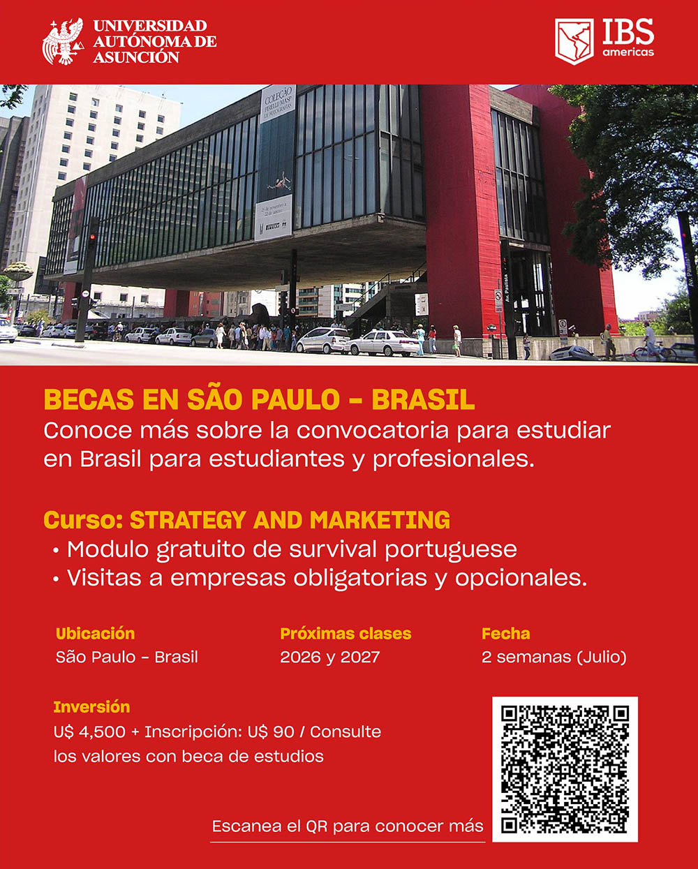 Afiche de Becas en S&atilde;o Paulo