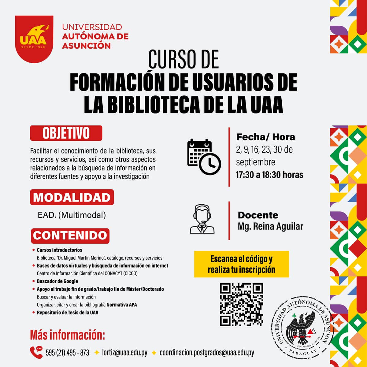 Formación de usuarios de la biblioteca de la UAA