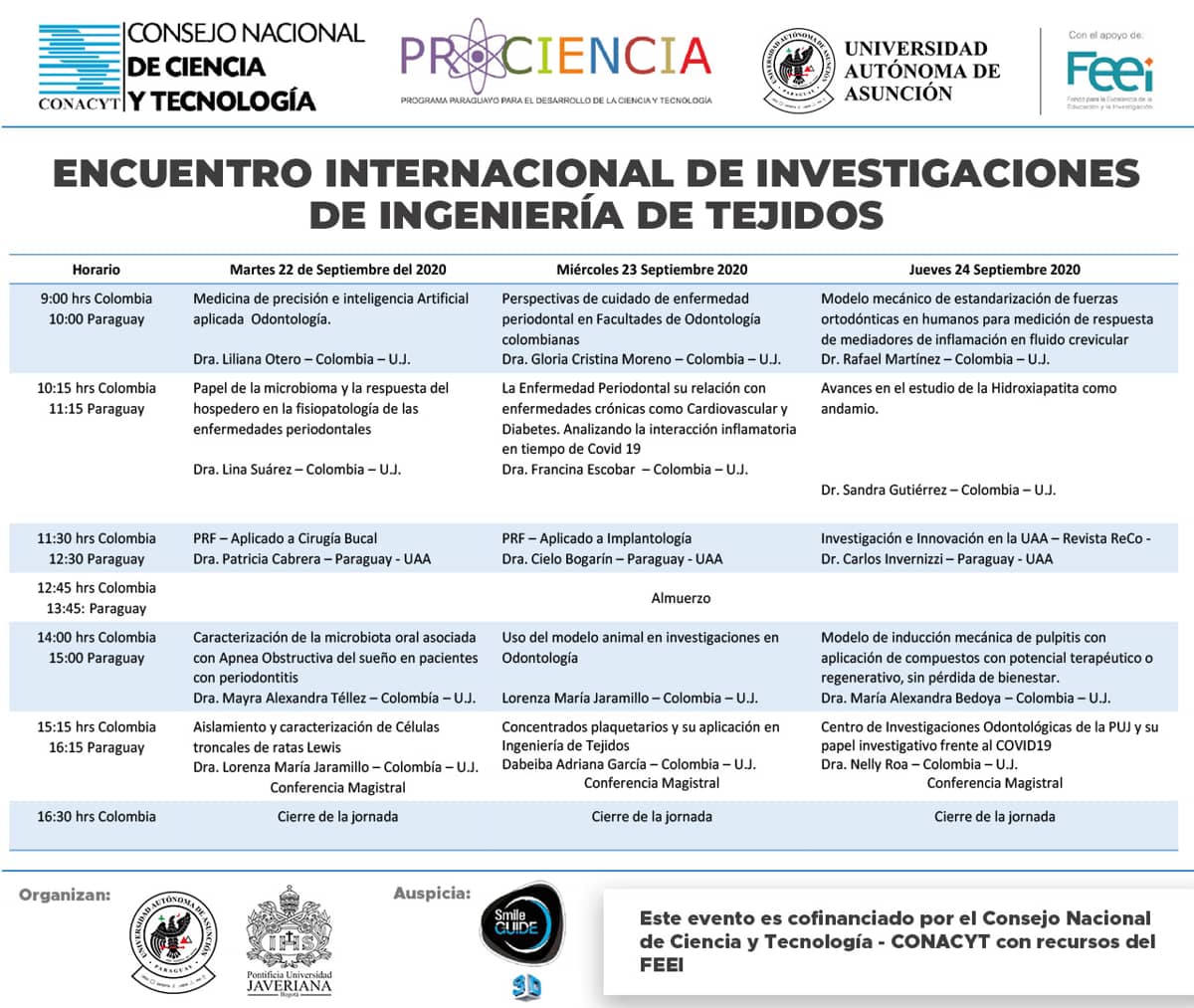 Encuentro Internacional de Investigaciones de Ingeniería de Tejidos - Programas
