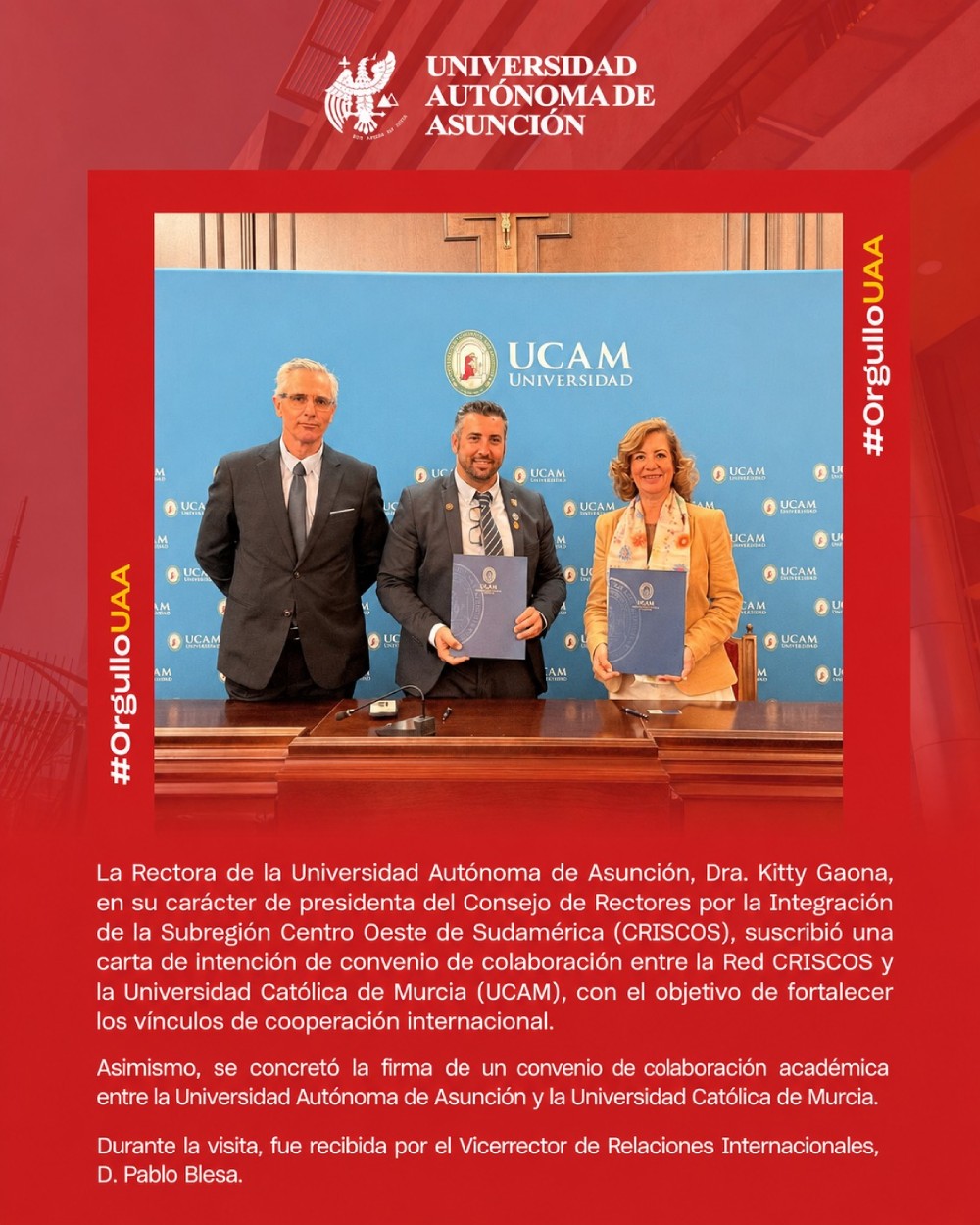 Firma de convenio entre la UAA y la UCAM